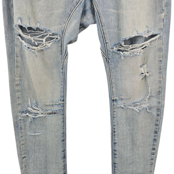 One Teaspoon Womens 27 Saints Trashed Distressed Boyfriend Jeans - Picture 4 of 16